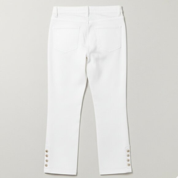 NWT Belle by Kim Gravel White Pearls Just Want to Have Fun Ponte Pant 14 - Picture 8 of 13